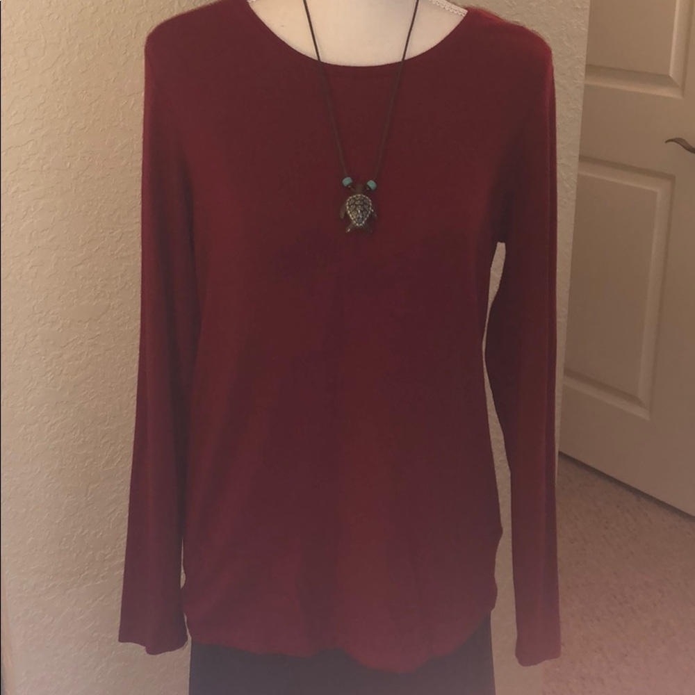 Red Long Sleeved Tee